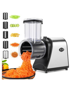 Rallador Eléctrico Homdox 250W con 5 Accesorios para Ensaladas