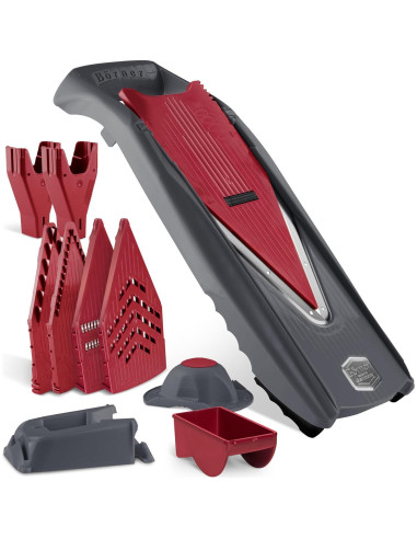 Mandolina Profesional Brner Vital - Cortadora de Verduras Manual con Cuchilla en V de Acero Inoxidable