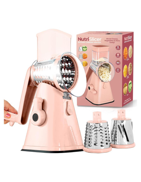 Rallador Rotativo EMSON 6088 de Acero Inoxidable Rosa