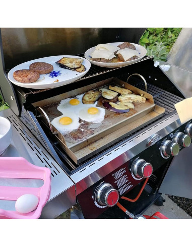 Plancha de Acero Inoxidable Onlyfire 58.4x40.6 cm para Parrilla