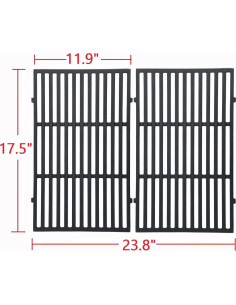 Rejillas de Parrilla Leship 44.5 cm para Weber Spirit 300 2