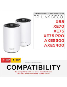 Soporte de pared Brainwavz para TP-Link Deco X68, XE70, XE75, XE75 PRO, AXE5300, AXE5400 - Adhesivo y tornillos 2