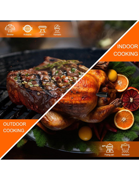 Termómetro de Carne Inalámbrico SLARY con App y 2 Sonas