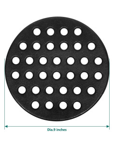 Parrilla de Carbón de Hierro Fundido 9" para Kamado Grande 2