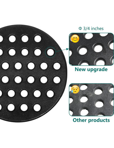 Parrilla de Carbón de Hierro Fundido 9" para Kamado Grande