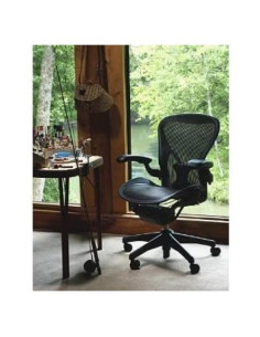 Silla Aeron Herman Miller PostureFit Tamaño B Carbono Ajustable
