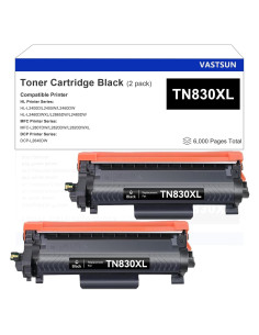 Cartucho de Tóner TN830XL VASTSUN Compatible Negro Paquete de 2