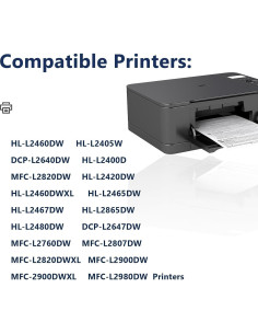 Cartucho de Tóner TN830XL VASTSUN Compatible Negro Paquete de 2 2