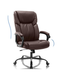 Silla de Oficina Ergonómica OLIXIS - Soporta 136 kg, Cuero PU