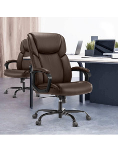 Silla de Oficina Ergonómica OLIXIS - Soporta 136 kg, Cuero PU 2