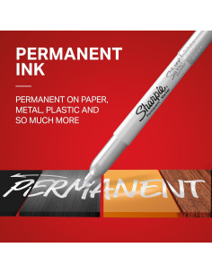 Marcadores Permanentes Metallics Sharpie, Punta Fina, 6 Colores 2