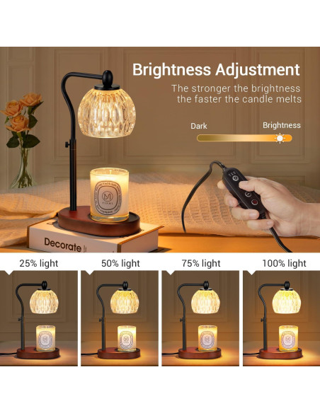 Lámpara Calentadora de Velas NVRGIUP con Temporizador 50W Negro