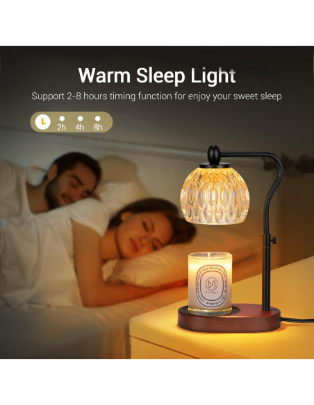 Lámpara Calentadora de Velas NVRGIUP con Temporizador 50W Negro