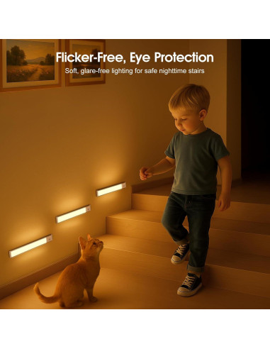 Luces Bajo Gabinete Chasesun 24.4cm LED Inalámbricas USB-C 5 Pzas