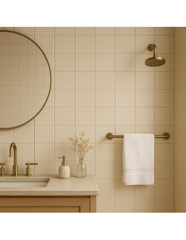 Azulejo Cerámico Tenedos 10.8x10.8 cm Mate Putty Urbano - Caja de 10