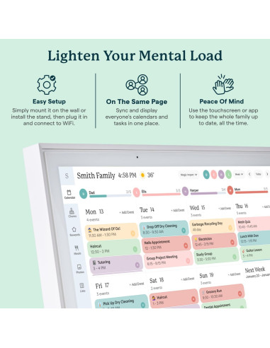 Calendario Digital Skylight 15.4" - Planificador de Pared Interactivo 2025