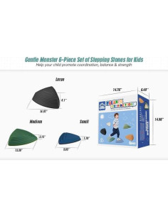 Piedras de Equilibrio WOOD CITY Set 6 PCS Antideslizantes Niños 2