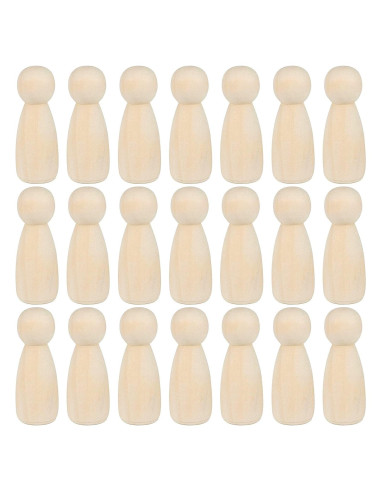 Paquete de 50 Muñecos de Madera JAPCHET 8.89 cm para Pintar