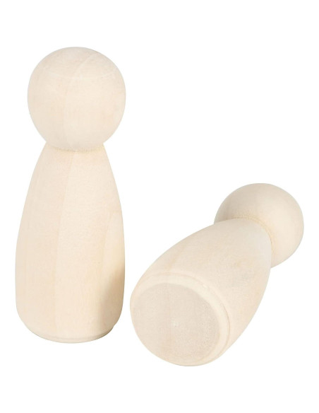 Paquete de 50 Muñecos de Madera JAPCHET 8.89 cm para Pintar