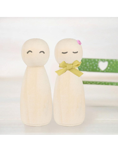 Paquete de 50 Muñecos de Madera JAPCHET 8.89 cm para Pintar