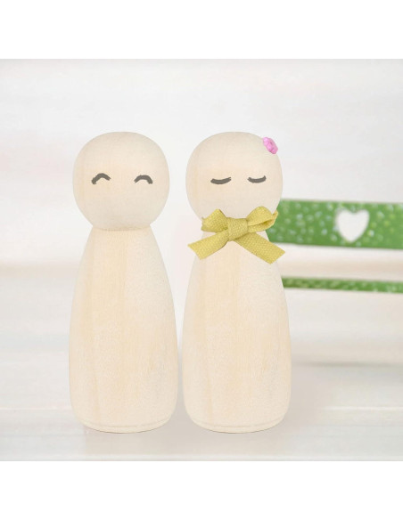 Paquete de 50 Muñecos de Madera JAPCHET 8.89 cm para Pintar