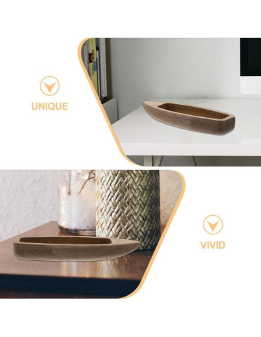 Modelo de Barco de Madera Alipis 2 Piezas Decoración DIY