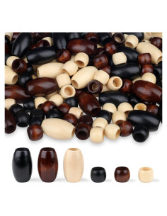 Perlas de Madera Natural 135 Piezas LAIDANLA para Manualidades