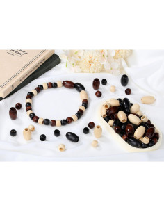 Perlas de Madera Natural 135 Piezas LAIDANLA para Manualidades 2