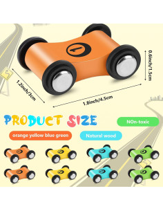 24 Coches de Madera XLSXEXCL para Rampa - Juguete Infantil 2