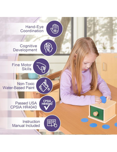 Caja de Monedas de Madera Kinder Park 18+ Meses Clasificador