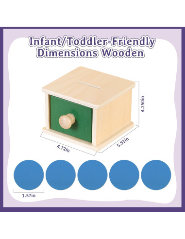 Caja de Monedas de Madera Kinder Park 18+ Meses Clasificador