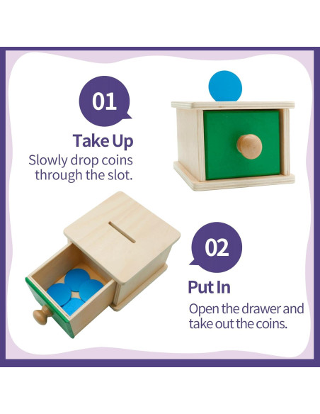 Caja de Monedas de Madera Kinder Park 18+ Meses Clasificador