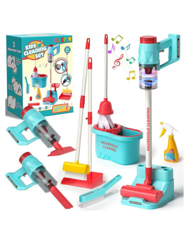 Juego de Limpieza para Niños Cleboen con Aspiradora 3 en 1