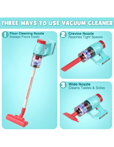 Juego de Limpieza para Niños Cleboen con Aspiradora 3 en 1