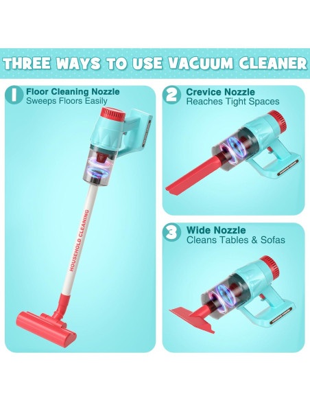 Juego de Limpieza para Niños Cleboen con Aspiradora 3 en 1