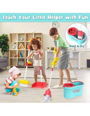 Juego de Limpieza para Niños Cleboen con Aspiradora 3 en 1