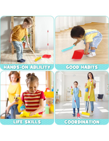 Juego de Limpieza para Niños Cleboen con Aspiradora 3 en 1