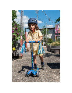 Scooter Micro Mini Deluxe LED 3 Ruedas Azul Cristal 2