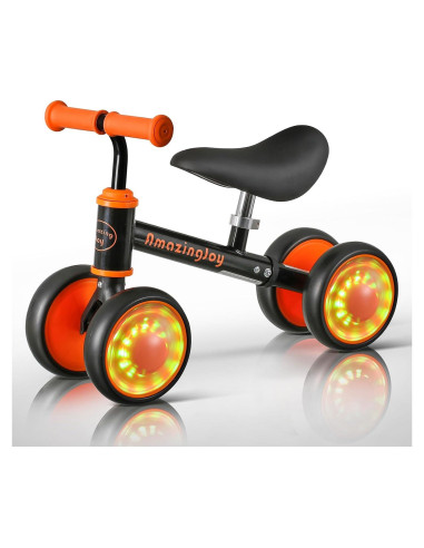 Bicicleta de Equilibrio AmazingJoy para Niños 1-3 Años con Luz