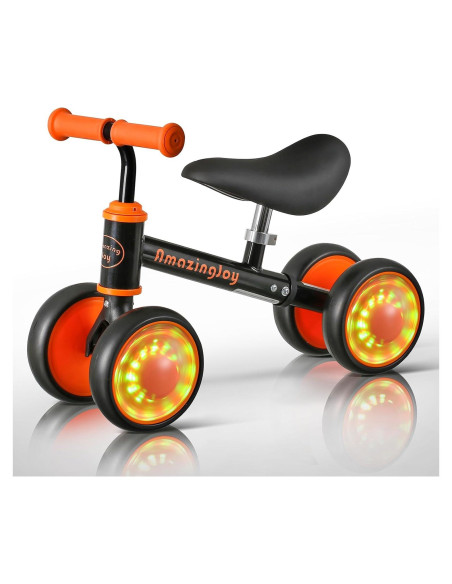 Bicicleta de Equilibrio AmazingJoy para Niños 1-3 Años con Luz