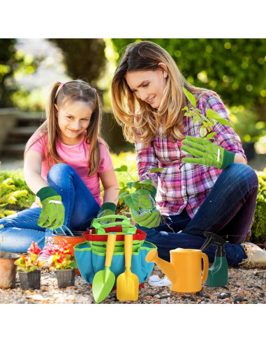 Juego de Jardinería para Niños Cididu 10 Piezas con Regadera