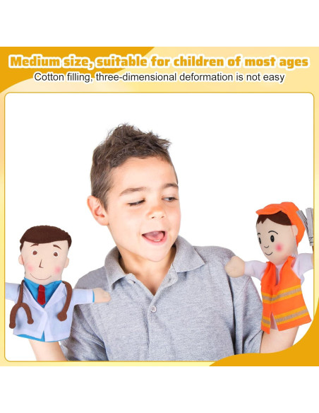 Conjunto de 10 Marionetas de Mano Lenwen Multiculturales 31 cm