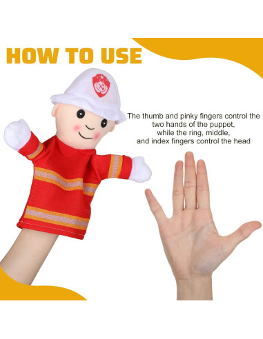 Conjunto de 10 Marionetas de Mano Lenwen Multiculturales 31 cm