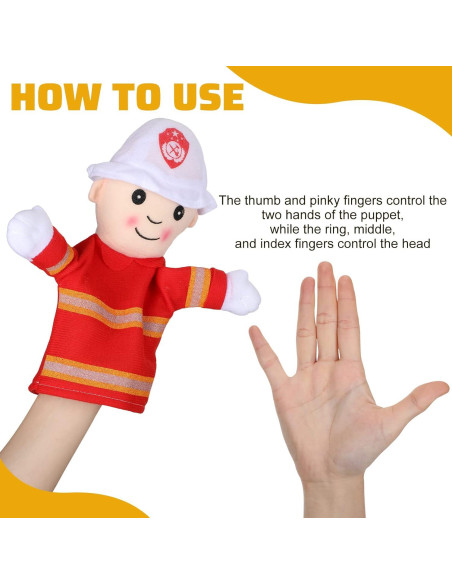 Conjunto de 10 Marionetas de Mano Lenwen Multiculturales 31 cm