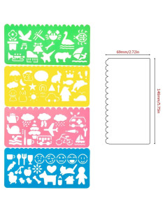 Juego de Plantillas de Dibujo STARVAST 24 Piezas para Niños 2