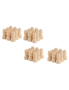 Piezas de Ajedrez de Madera TOYANDONA 50pcs DIY 3x3cm