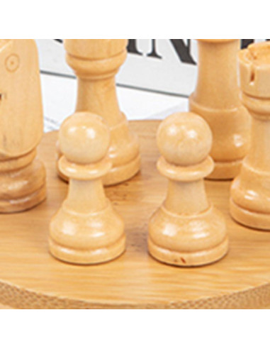 Piezas de Ajedrez de Madera TOYANDONA 50pcs DIY 3x3cm