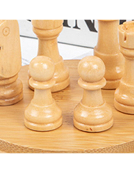 Piezas de Ajedrez de Madera TOYANDONA 50pcs DIY 3x3cm