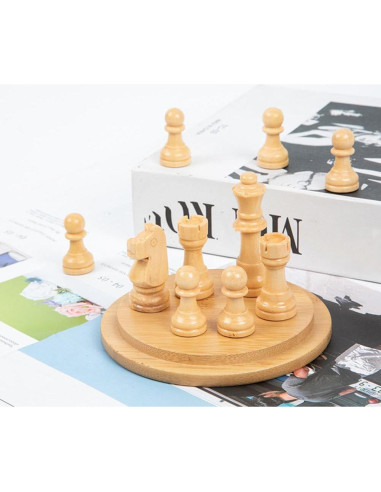 Piezas de Ajedrez de Madera TOYANDONA 50pcs DIY 3x3cm