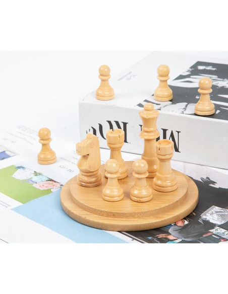 Piezas de Ajedrez de Madera TOYANDONA 50pcs DIY 3x3cm